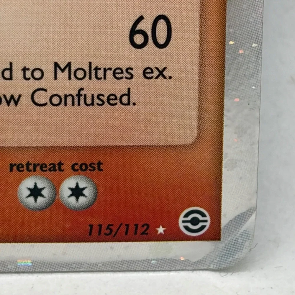 Pokemon Moltres ex 115/112 EX FireRed LeafGreen Secret Rare Holo 2004 Card